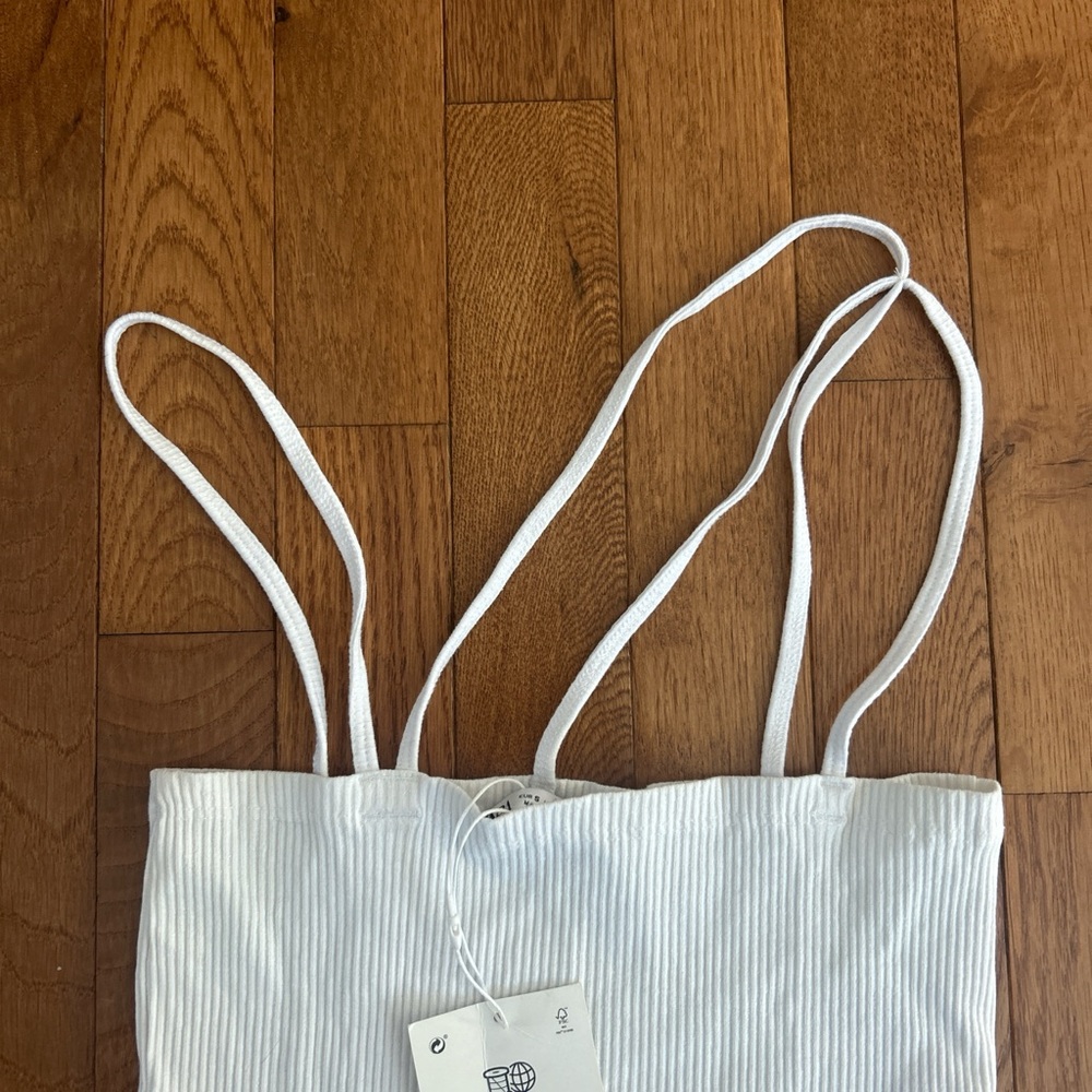 Zara White Ribbed Tank Top - Picture 5 of 5
